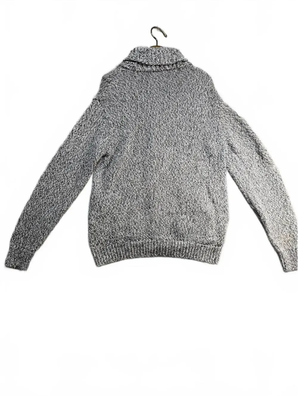 Bonobos Men's Slim Fit Gray Marled Shawl Collar Cardigan Sweater Size Medium